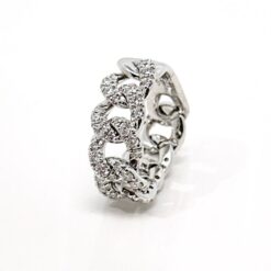 Anello catena groumette morbida in oro 18kt