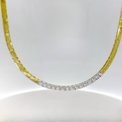 Collier in oro giallo e bianco 18kt