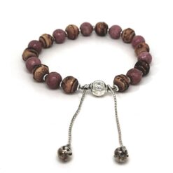 bracciale in argento e bamboo