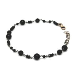 Bracciale in Oro e Spinello Nero