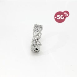 Anello Rosato – Linea Storie in Argento 925 con Zirconi Bianchi_1