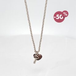 Girocollino in Argento 925 della linea Rosato con Zirconi Brown_1