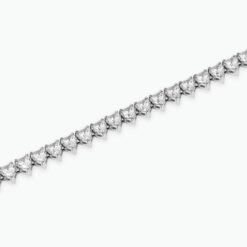 Bracciale tennis cuore con zirconi bianchi