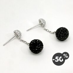 Orecchini pendenti in oro bianco 18 kt con diamanti bianchi_00001