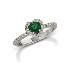 anello con smeraldo